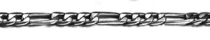 ФГч-50 Цепь(фигаро граненая черненая) (Ag 925)