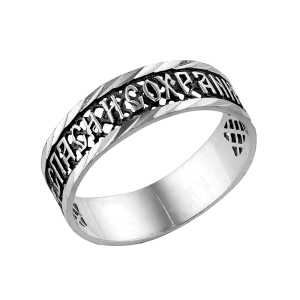 8-038-3а Кольцо (Ag 925)  частич. черн алм