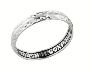 8-152 Кольцо из серебра штамп с алмазной огранкой